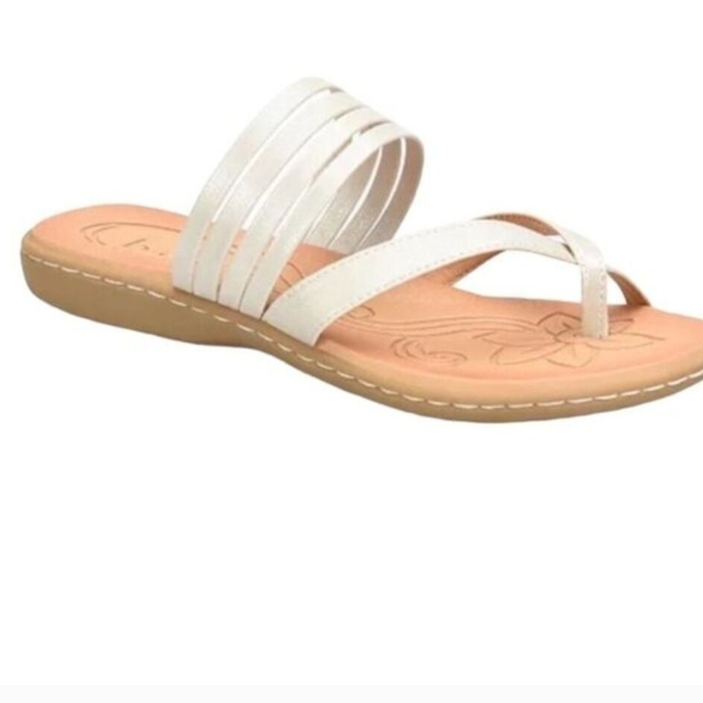 b.o.c. White and Tan Sandals
